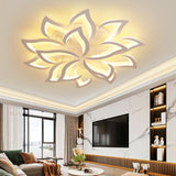 Fitting LED | Modern LED Flower Ceiling Light with Remote Control Dimmable Lighting