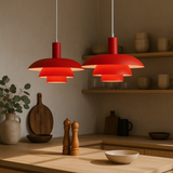 Fitting LED | Modern Layered Pendant Light for Stylish Dining and Kitchen Lighting