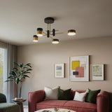Fitting LED | Modern Multi Arm LED Ceiling Light Contemporary Chandelier Lamp