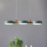 Fitting LED | Modern Multi Pendant Ceiling Light with Wooden Accent for Dining Spaces