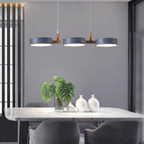 Fitting LED | Modern Multi Pendant Ceiling Light with Wooden Accent for Dining Spaces