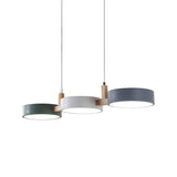Fitting LED | Modern Multi Pendant Ceiling Light with Wooden Accent for Dining Spaces