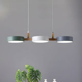 Fitting LED | Modern Multi Pendant Ceiling Light with Wooden Accent for Dining Spaces