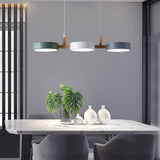 Fitting LED | Modern Multi Pendant Ceiling Light with Wooden Accent for Dining Spaces