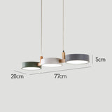 Fitting LED | Modern Multi Pendant Ceiling Light with Wooden Accent for Dining Spaces