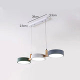 Fitting LED | Modern Multi Pendant Ceiling Light with Wooden Accent for Dining Spaces