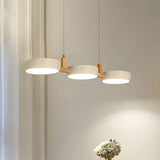 Fitting LED | Modern Multi Pendant Ceiling Light with Wooden Accent for Dining Spaces