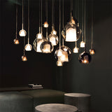 Fitting LED | Modern Multi Pendant Glass Cluster Chandelier for Elegant Ambient Lighting