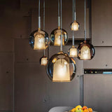 Fitting LED | Modern Multi Pendant Glass Cluster Chandelier for Elegant Ambient Lighting