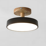 Fitting LED | Modern Nordic LED Ceiling Light Wooden Flush Mount Lamp