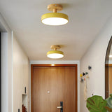 Fitting LED | Modern Nordic LED Ceiling Light Wooden Flush Mount Lamp