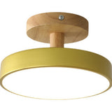 Fitting LED | Modern Nordic LED Ceiling Light Wooden Flush Mount Lamp