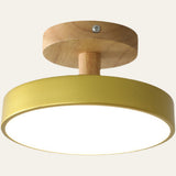 Fitting LED | Modern Nordic LED Ceiling Light Wooden Flush Mount Lamp
