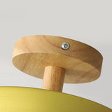 Fitting LED | Modern Nordic LED Ceiling Light Wooden Flush Mount Lamp