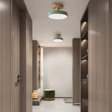 Fitting LED | Modern Nordic LED Ceiling Light Wooden Flush Mount Lamp