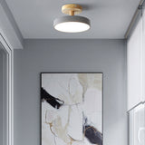 Fitting LED | Modern Nordic LED Ceiling Light Wooden Flush Mount Lamp