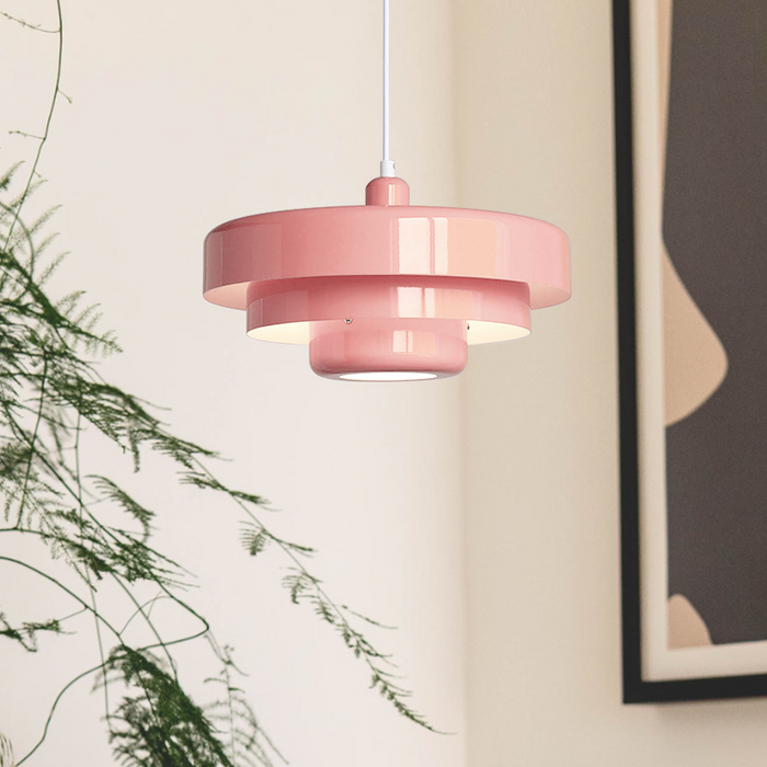 Fitting LED | Modern Nordic LED Pendant Light Colorful Layered Hanging Lamp