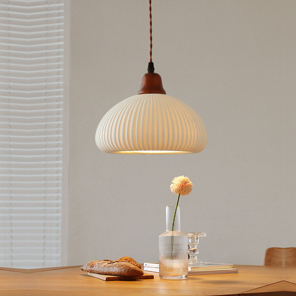 Fitting LED | Modern Pleated LED Pendant Light Scandinavian Hanging Lamp