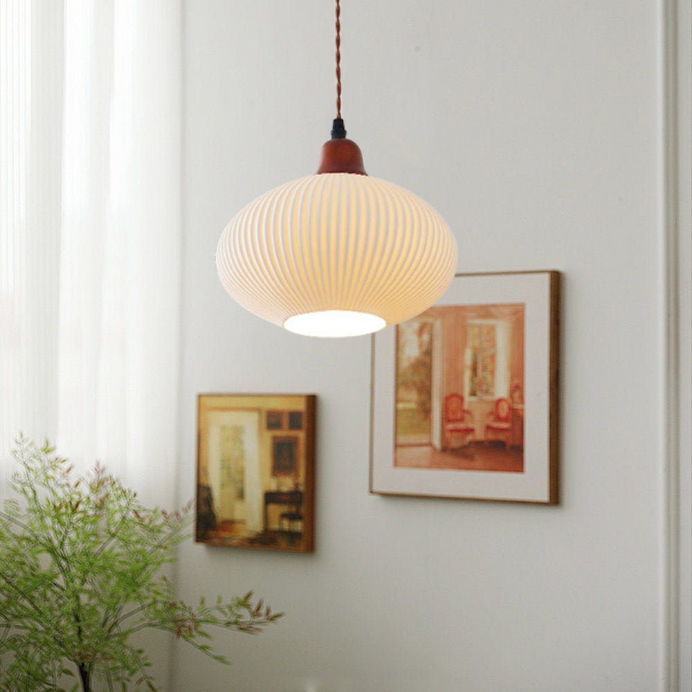 Fitting LED | Modern Pleated LED Pendant Light Scandinavian Hanging Lamp