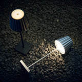 Fitting LED | Modern Pleated LED Table Lamp Rechargeable Touch Dimmable