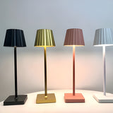 Fitting LED | Modern Pleated LED Table Lamp Rechargeable Touch Dimmable