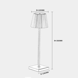 Fitting LED | Modern Pleated LED Table Lamp Rechargeable Touch Dimmable