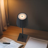 Fitting LED | Modern Pleated LED Table Lamp Rechargeable Touch Dimmable