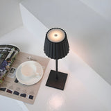 Fitting LED | Modern Pleated LED Table Lamp Rechargeable Touch Dimmable