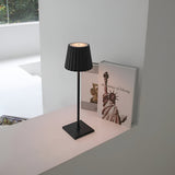 Fitting LED | Modern Pleated LED Table Lamp Rechargeable Touch Dimmable