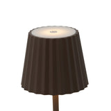 Fitting LED | Modern Pleated LED Table Lamp Rechargeable Touch Dimmable
