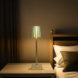 Fitting LED | Modern Pleated LED Table Lamp Rechargeable Touch Dimmable