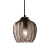 Fitting LED | Modern Ribbed Glass LED Pendant Light Decorative Hanging Lamp