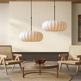 Fitting LED | Modern Ribbed Pendant Light for Soft Scandinavian Ambient Lighting