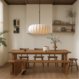 Fitting LED | Modern Ribbed Pendant Light for Soft Scandinavian Ambient Lighting