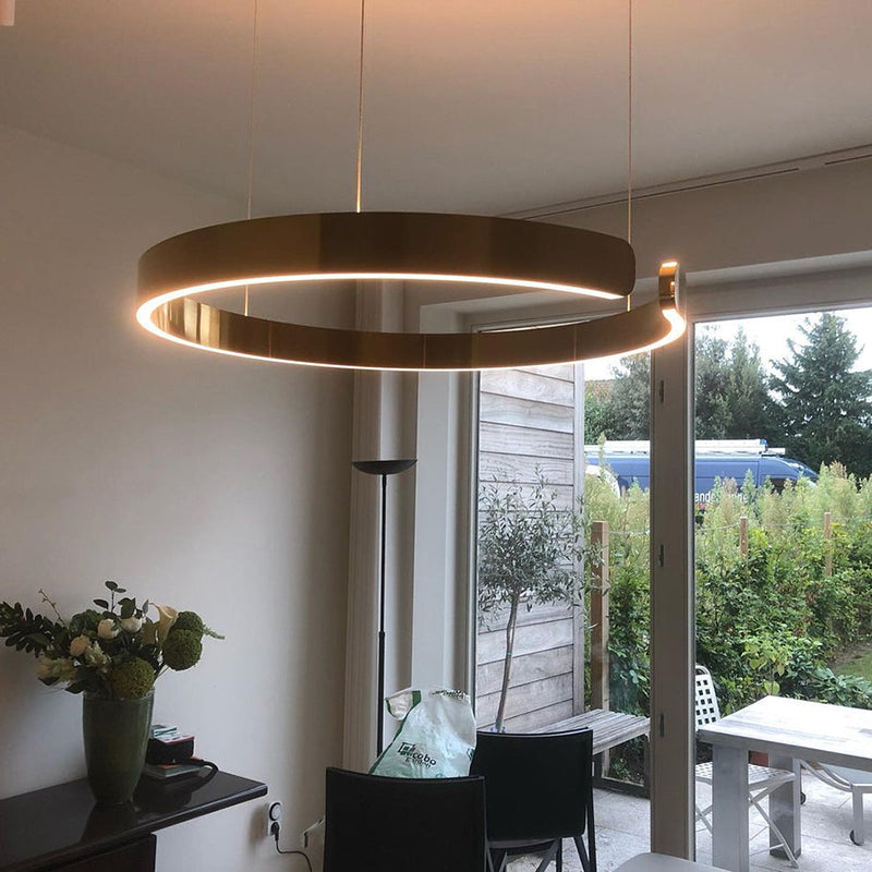 Fitting LED | Modern Ring LED Pendant Light Minimalist Circular Hanging Lamp