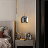Fitting LED | Modern Smoked Glass Pendant Light for Elegant Ambient Lighting