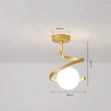 Fitting LED | Modern Spiral LED Ceiling Light Contemporary Decorative Lamp
