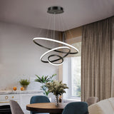Fitting LED | Modern Spiral LED Pendant Light Contemporary Ring Hanging Lamp