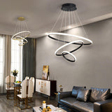 Fitting LED | Modern Spiral LED Pendant Light Contemporary Ring Hanging Lamp