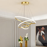 Fitting LED | Modern Spiral LED Pendant Light Contemporary Ring Hanging Lamp
