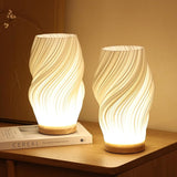 Fitting LED | Modern Spiral LED Table Lamp Artistic Ambient Bedside Light