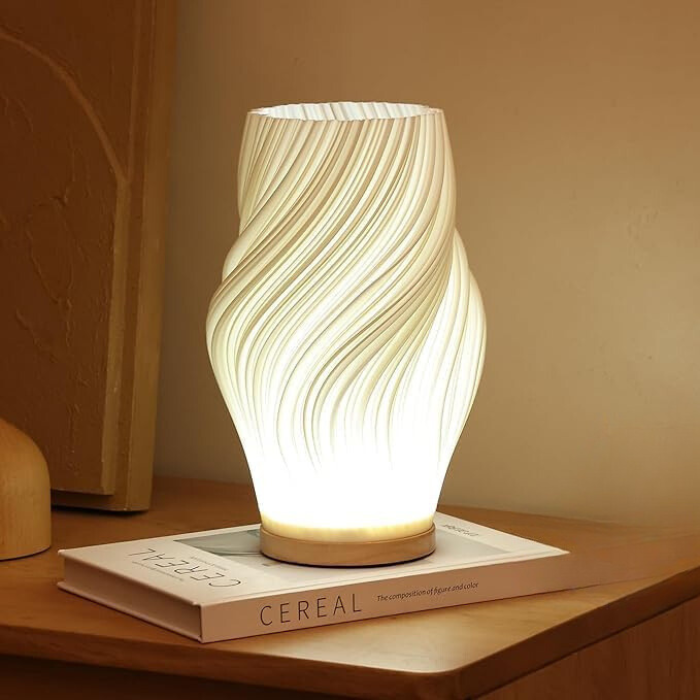 Fitting LED | Modern Spiral LED Table Lamp Artistic Ambient Bedside Light