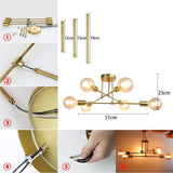 Fitting LED | Modern Sputnik LED Ceiling Light Mid Century Chandelier Lamp