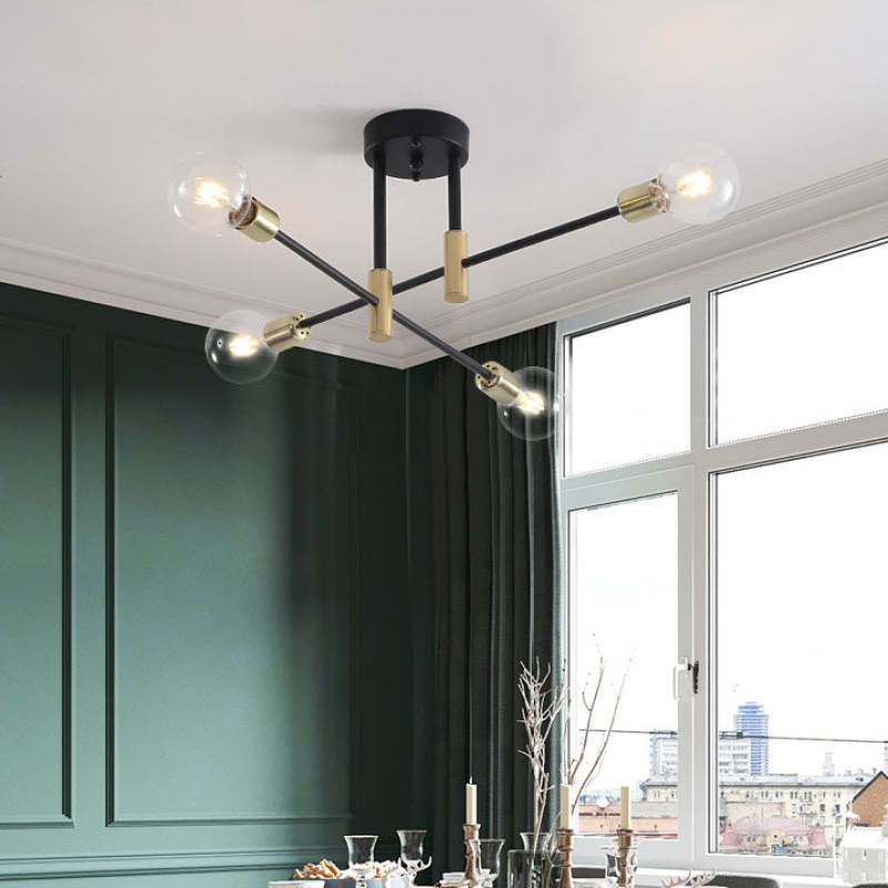 Fitting LED | Modern Sputnik LED Ceiling Light Multi Arm Chandelier Lamp