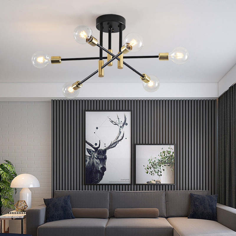 Fitting LED | Modern Sputnik LED Ceiling Light Multi Arm Chandelier Lamp