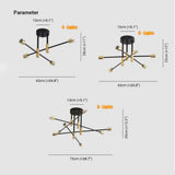 Fitting LED | Modern Sputnik LED Ceiling Light Multi Arm Chandelier Lamp