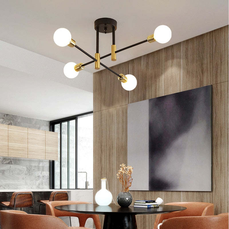 Fitting LED | Modern Sputnik LED Ceiling Light Multi Arm Chandelier Lamp