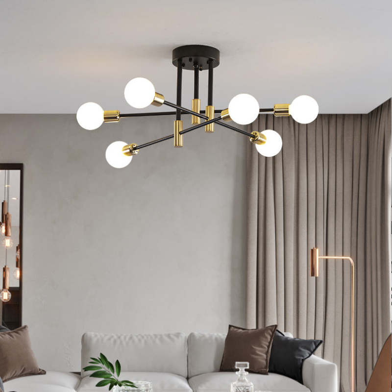 Fitting LED | Modern Sputnik LED Ceiling Light Multi Arm Chandelier Lamp