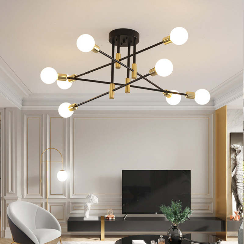 Fitting LED | Modern Sputnik LED Ceiling Light Multi Arm Chandelier Lamp