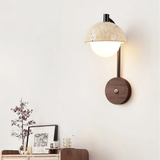 Fitting LED | Modern Stone and Wood Wall Sconce for Elegant Ambient Lighting